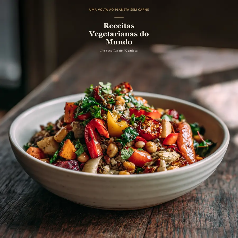Capa de 131 Receitas Vegetarianas do Mundo